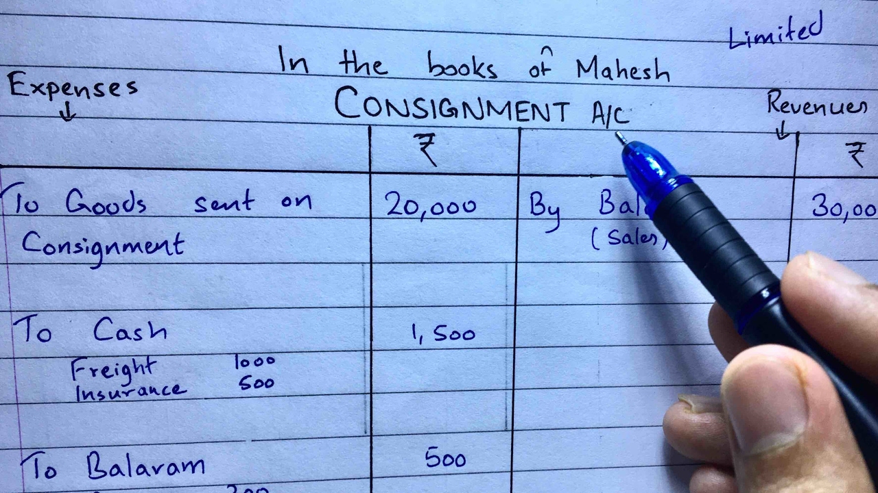 Consignment Account Problem 1 - Financial Accounting - By Saheb Academy