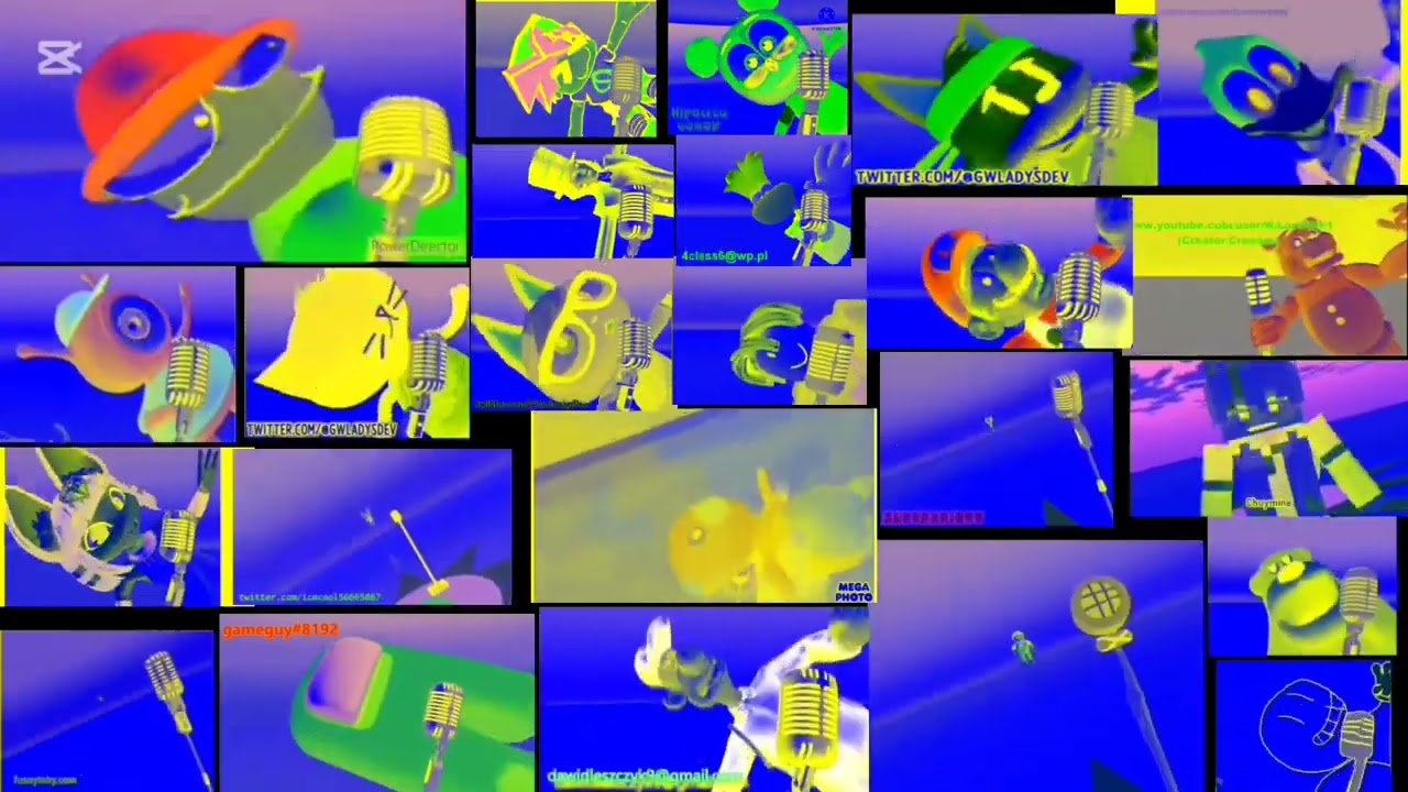 Gummy bear but in differents characters from preview effects songs