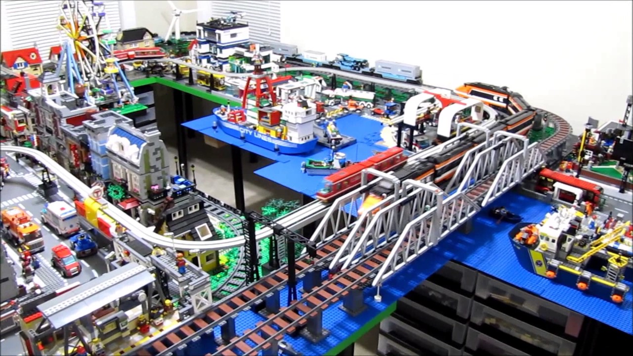 lego trains and monorail running
