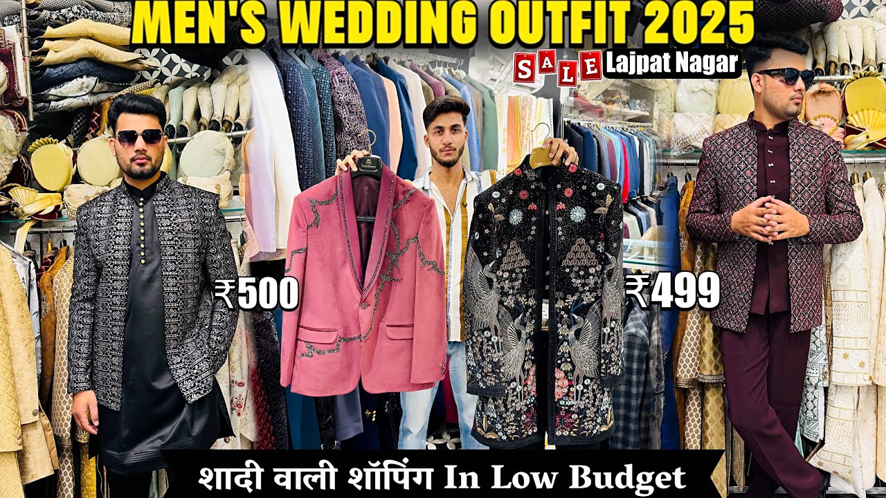 Mens Wedding Outfit 2025🤯| Mens New Party Wear Suit Design 2025 | Lajpat Nagar Central Market