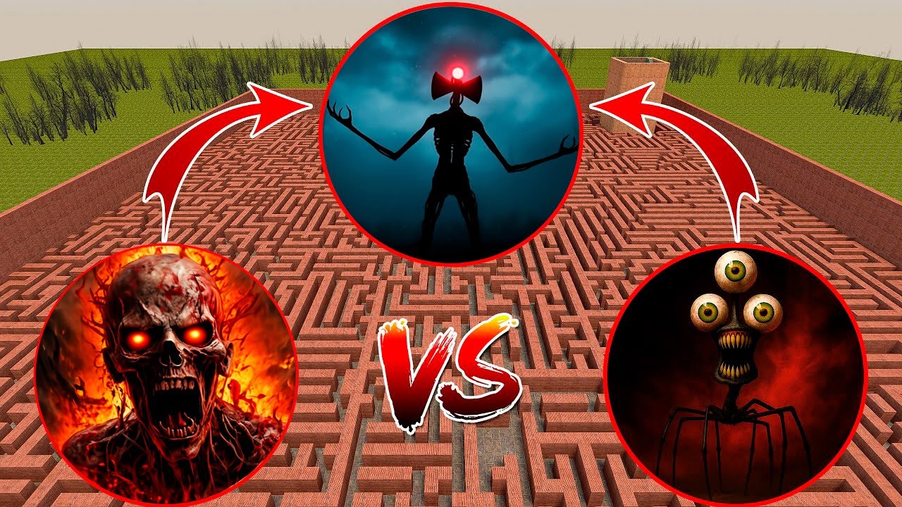 HOUSE HEAD VS MEGAHORN VS SCP 096 VS In Garry's Mod