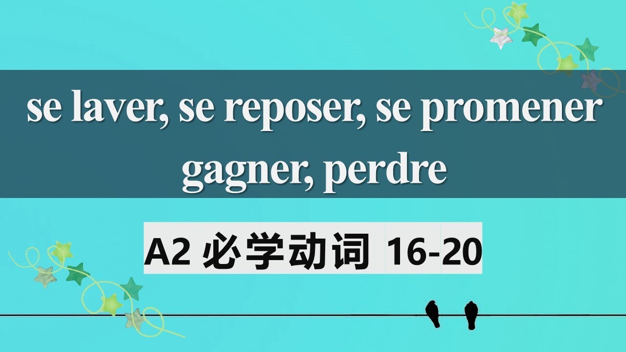 A2法语必学动词 常见用法及动词变位4  se laver se reposer se promener gagner perdre 16 20