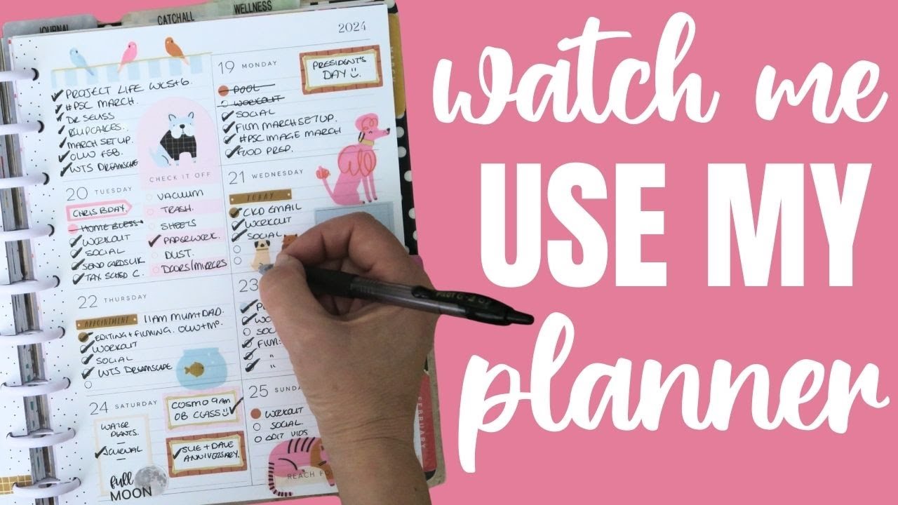 After the Pen in my Classic Dashboard Happy Planner - Plan With Me Cozy Critters Week