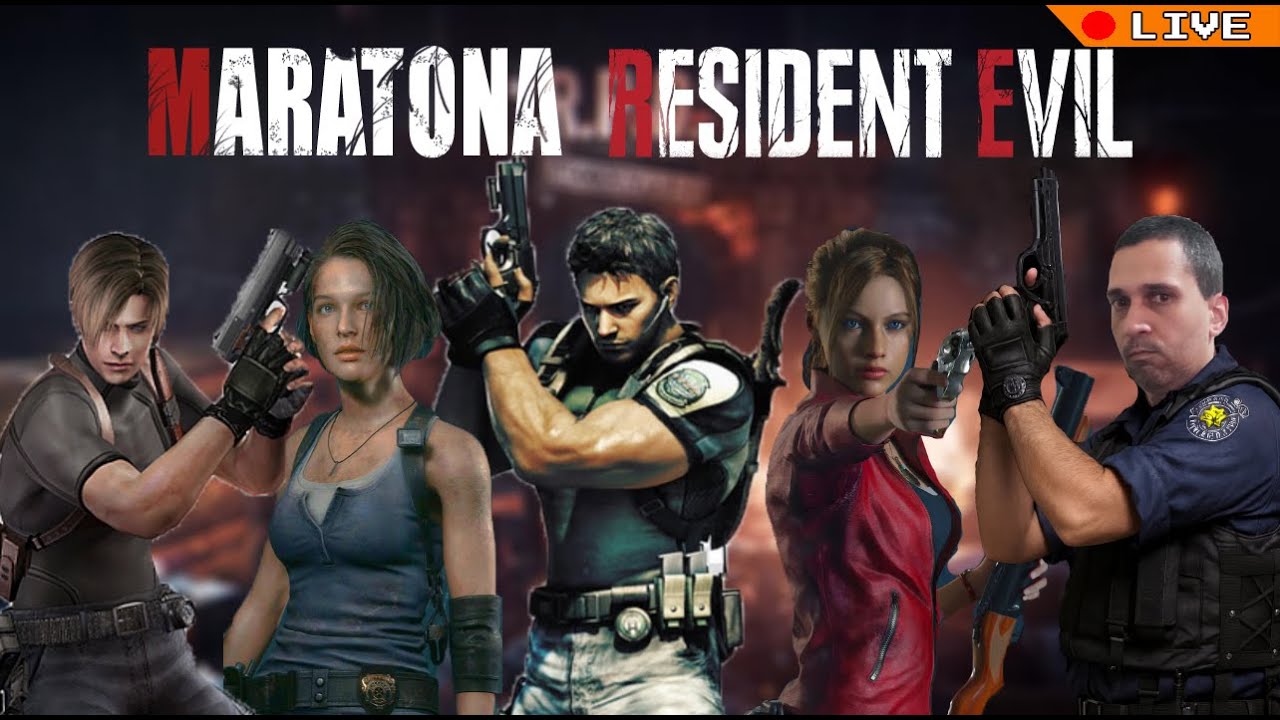 🔴MARATONA RESIDENT EVIL ATÉ O REQUIEM🟠LIVE