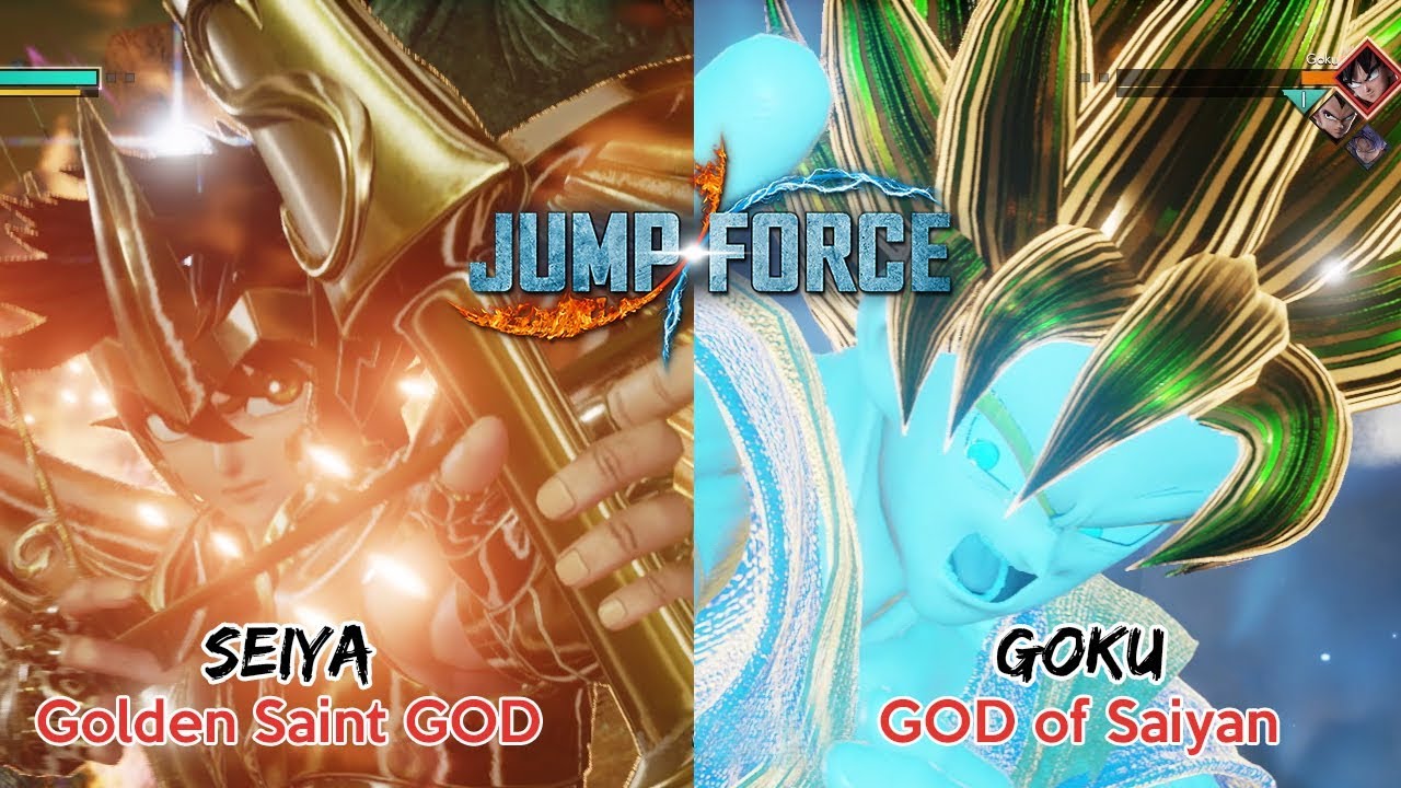 Jump Force Goku VS Seiya God Battle 1vs1 gameplay ( PC )