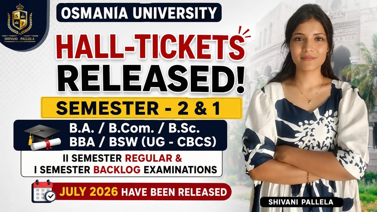 🚨 Выданы экзаменационные допуски Osmania University | 2-й семестр (регулярный) и 1-й семестр (пер...