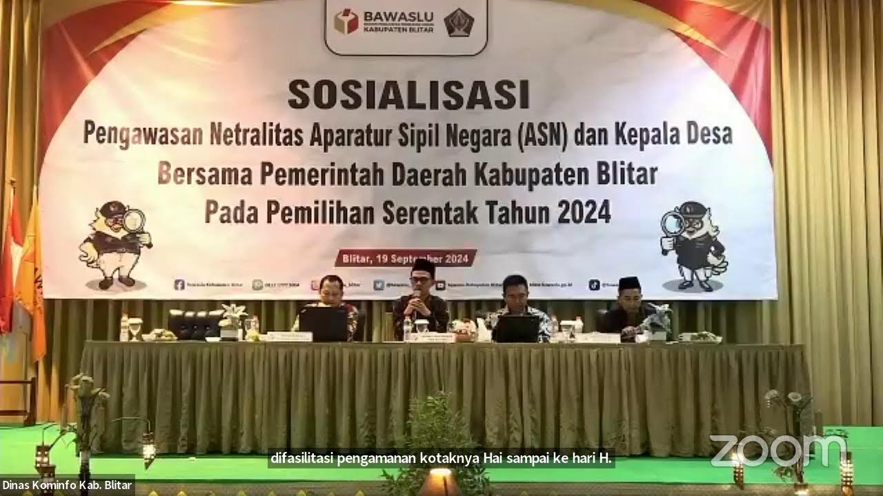Sosialisasi Pengawasan Netralitas ASN dan Kepala Desa Bersama Pemerintah Kabupaten Blitar