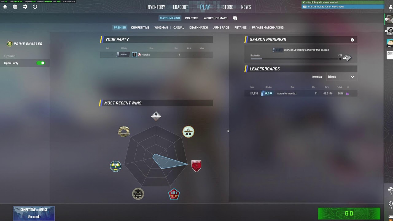 CSGO2 PREMIER Season 4!!!!
