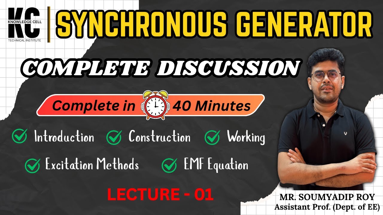 SYNCHRONOUS GENERATOR I Introduction I Construction I Working I Types I Complete Discussion.