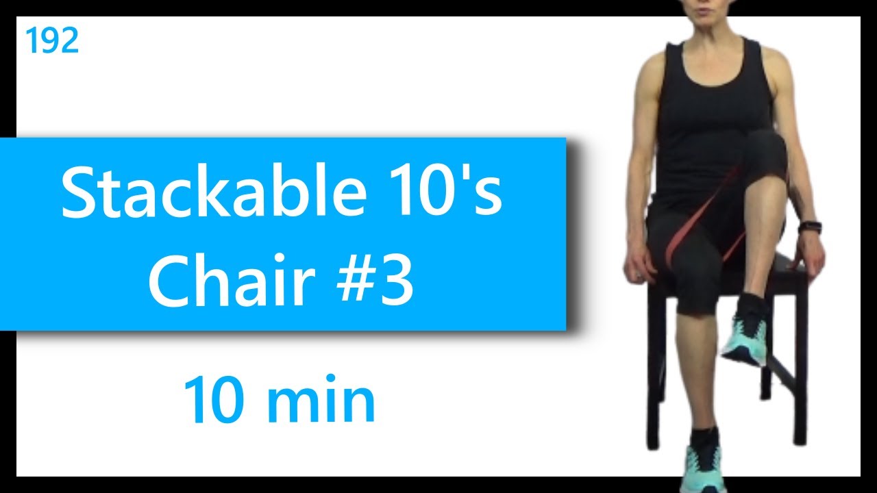 Stackable 10's #3: 10 Minute Seated/Chair Challenging Mini Band Legs and Lower Body Exercise Workout