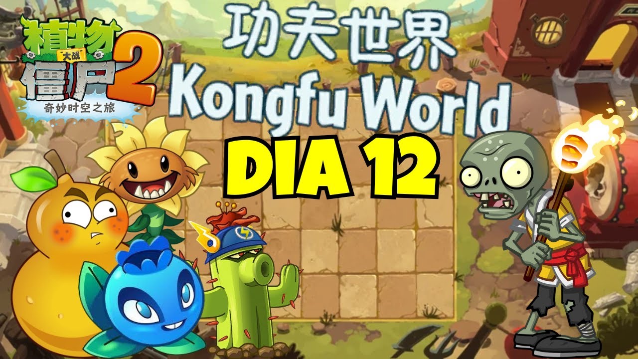 Nuevo Zombie Monje Antorcha 🔥 en PvZ2 Chino – Mundo Kunfu Día 12