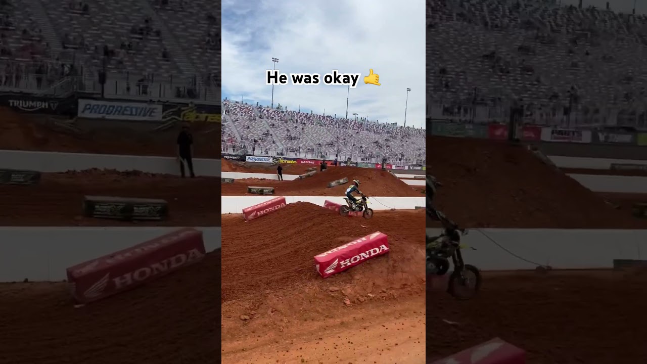 Big Crash from 65cc rider at Charlotte SMX 2024