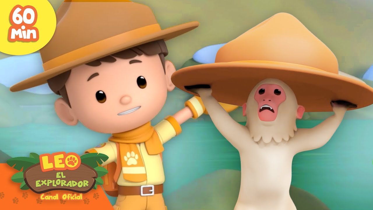 ¡MONO ROBANDO UN SOMBRERO! 👒🙈 | Animales Traviesos | Leo, El Explorador | Animación