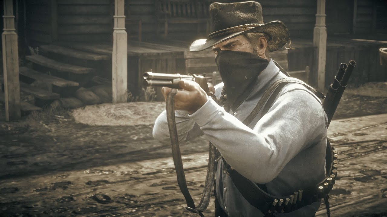 RDR 2 Arthur Morgan's Valentine Town Lawmen Massacre + Wanted Level Escape