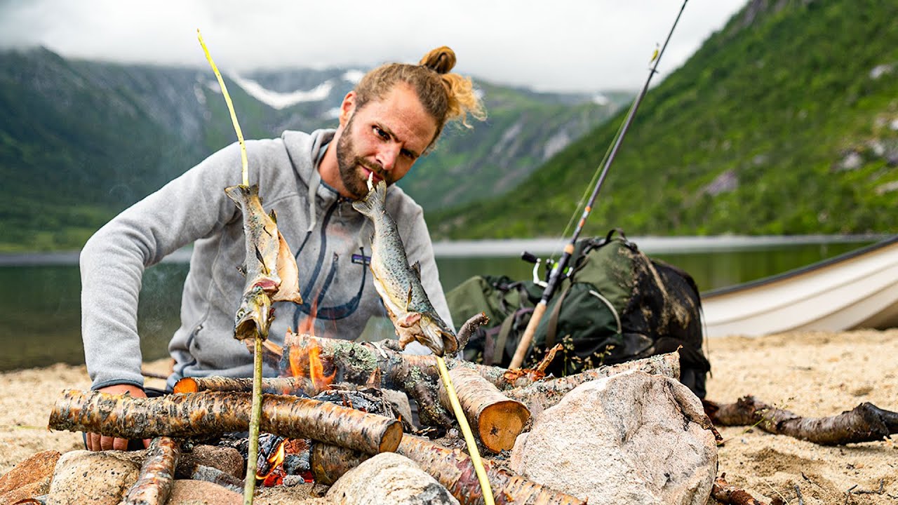 Angeln auf wilde BACHFORELLEN 🎣 am Bergsee in NORWEGEN - Catch & Cook