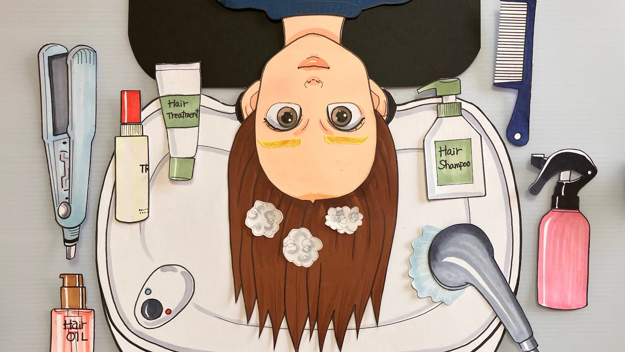 【Paper ASMR】【paperdiy】Relaxing Hair Salon✂️#paperdoll#paperdiy#asmr#hairsalon #relaxing
