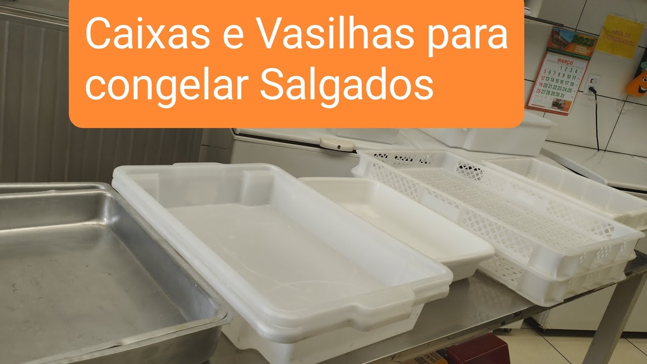 Caixas e dicas para congelamento dos salgados!