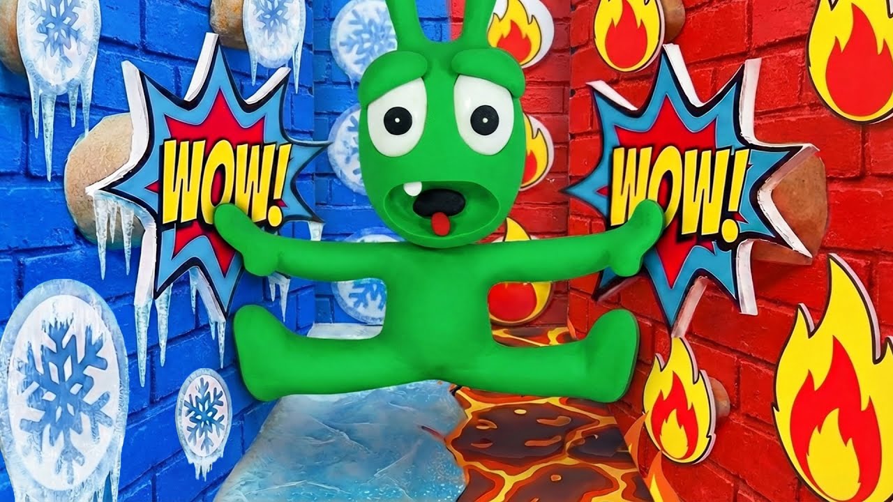 Pea Pea Trapped in 100 Hot & Cold Secret Buttons Maze ! Escape Challenge Animation