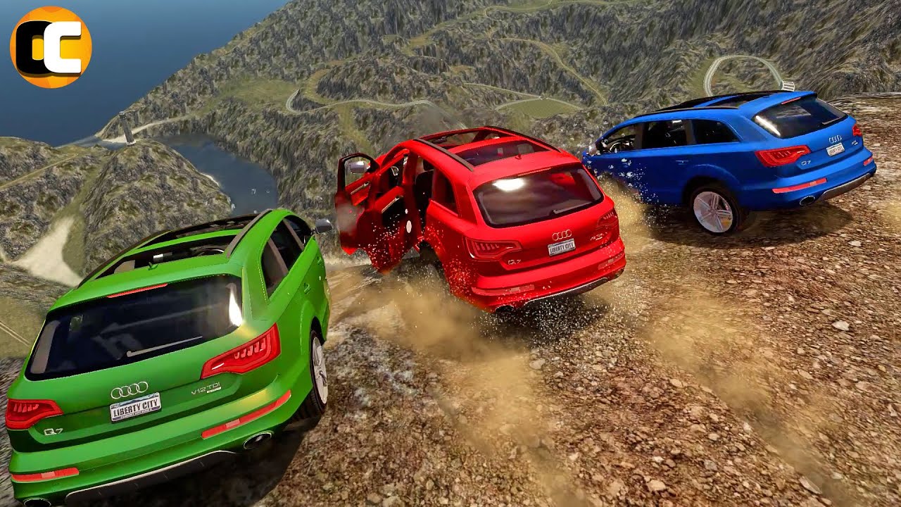 GTA 4 Cliff Drops Crashes with Real Cars mods #33