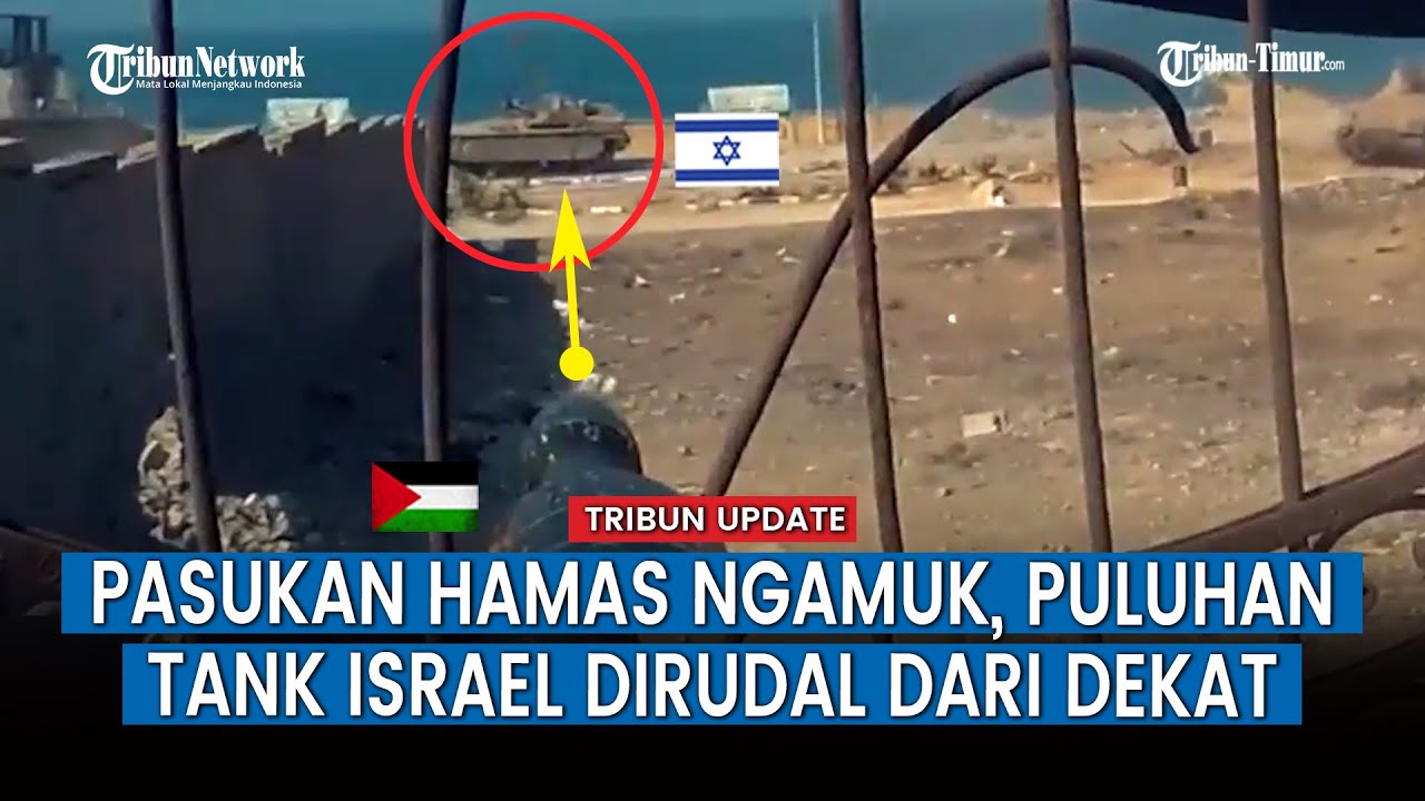 FULL, Pertempuran Jarak Dekat! Pejuang Hamas Balas Dendam, Tembak Brutal Puluhan Tank Israel