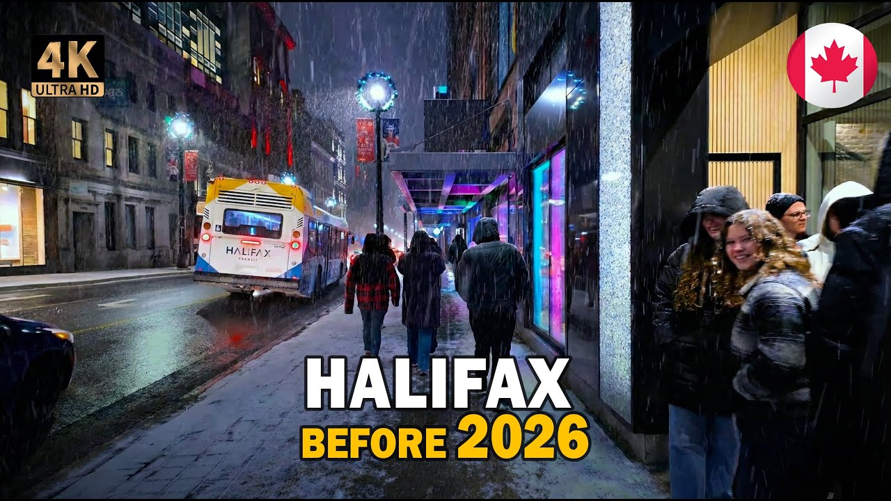 Relaxing New Year’s Eve winter 4k Walk Before New Year 2026 | Saying Goodbye to 2025 in Halifax 🇨🇦❄️