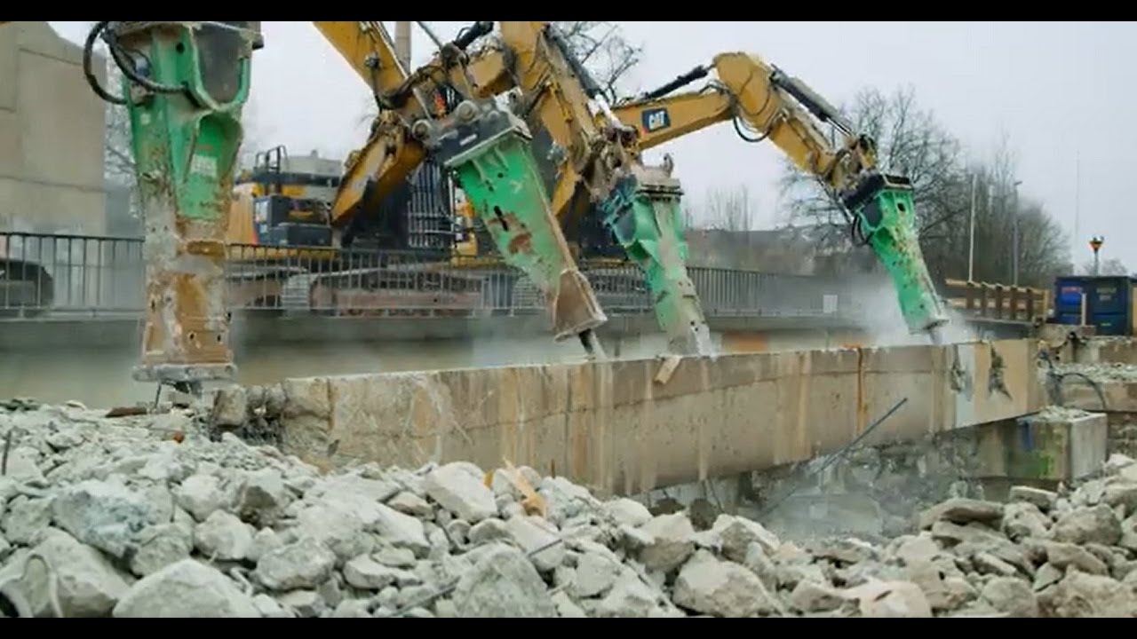 Chemnitzer Bahnbogen: Zeitraffer vom Brückenaushub an der Bernsdorfer Straße am 24./25. Januar 2020