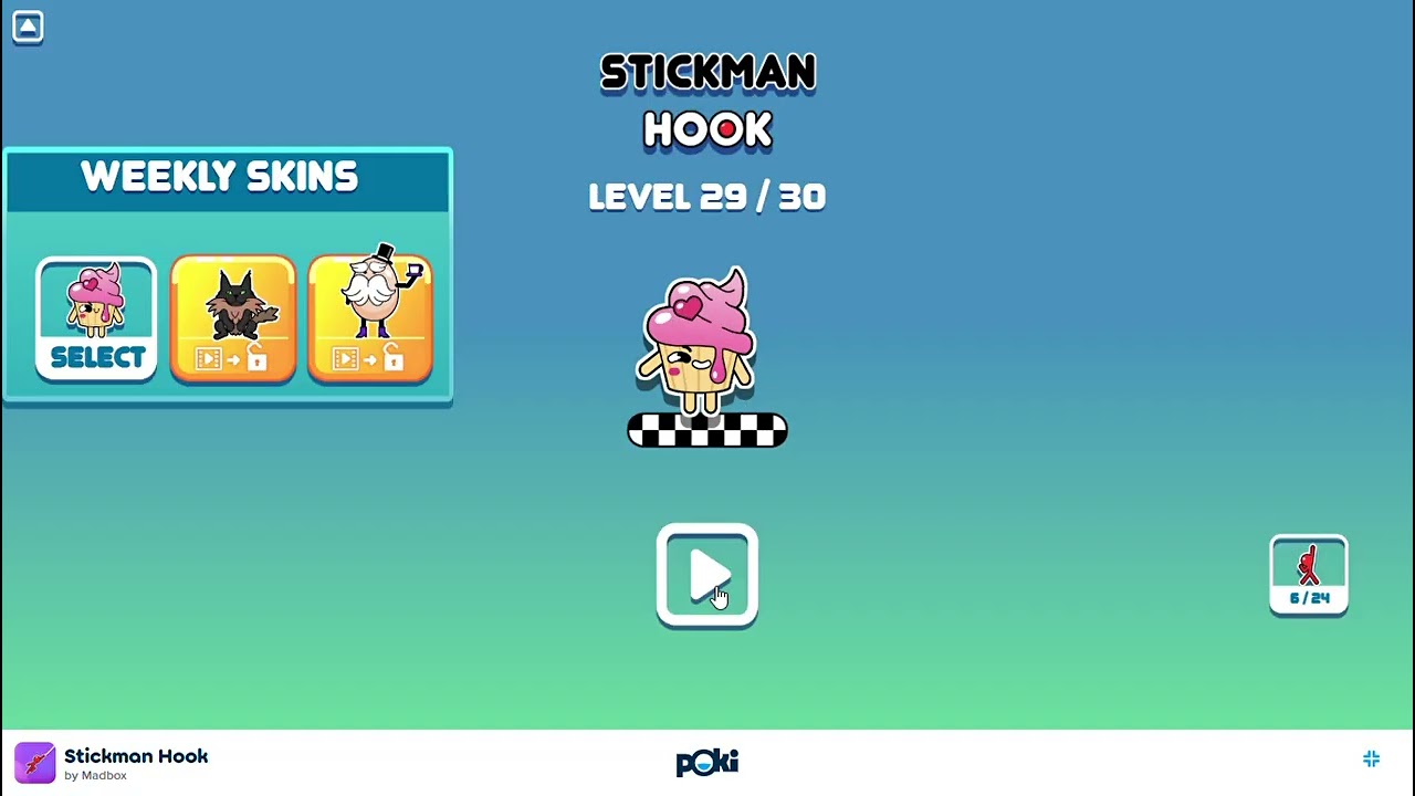 Stickman Hook! This game is so ez