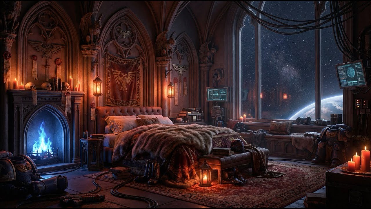 Warhammer 40k Inspired Study Session 🦅 Space Marine Quarters | Chill Beats to Serve the Emperor
