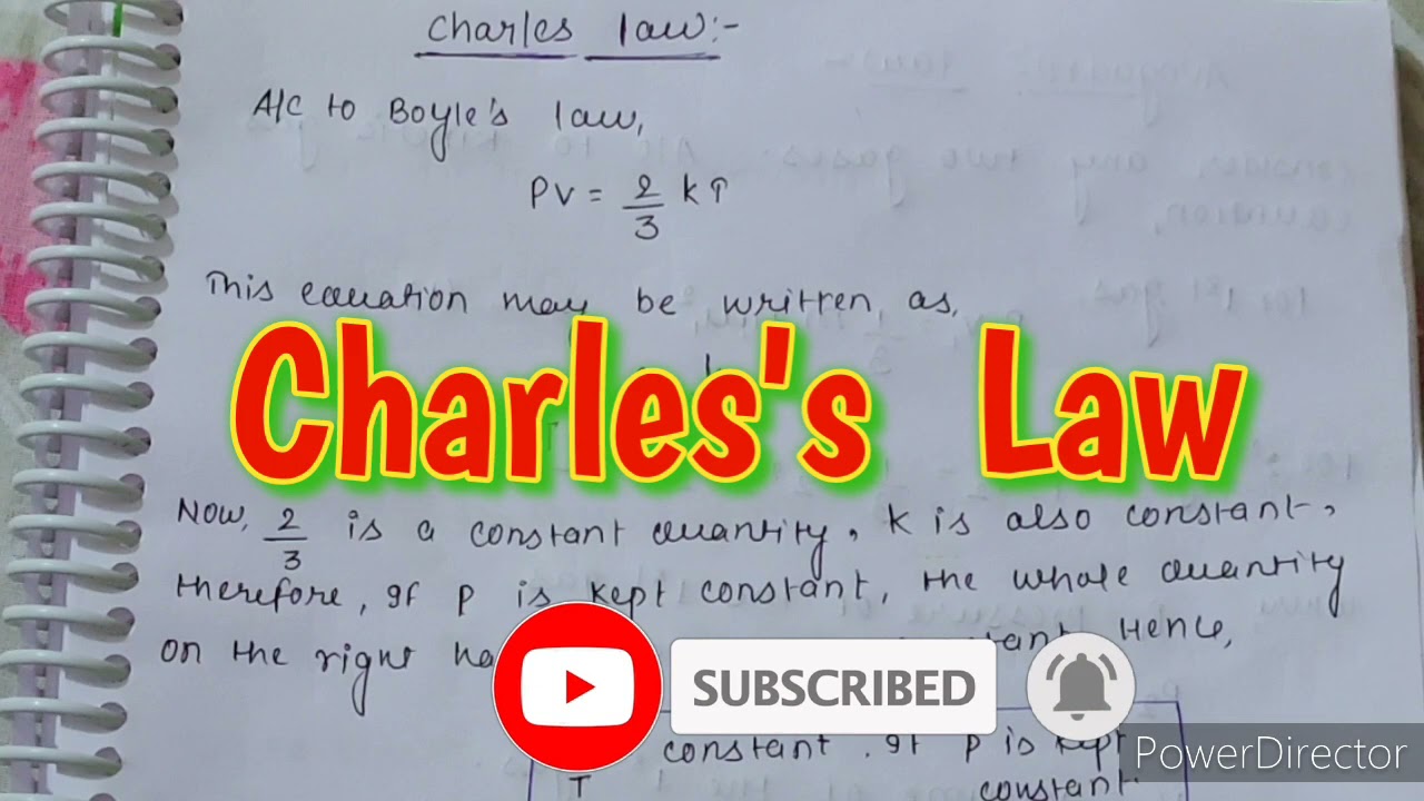 | Charles's Law |  Gaseous law| BSC chemistry 1st year| Physical chemistry | important topic|