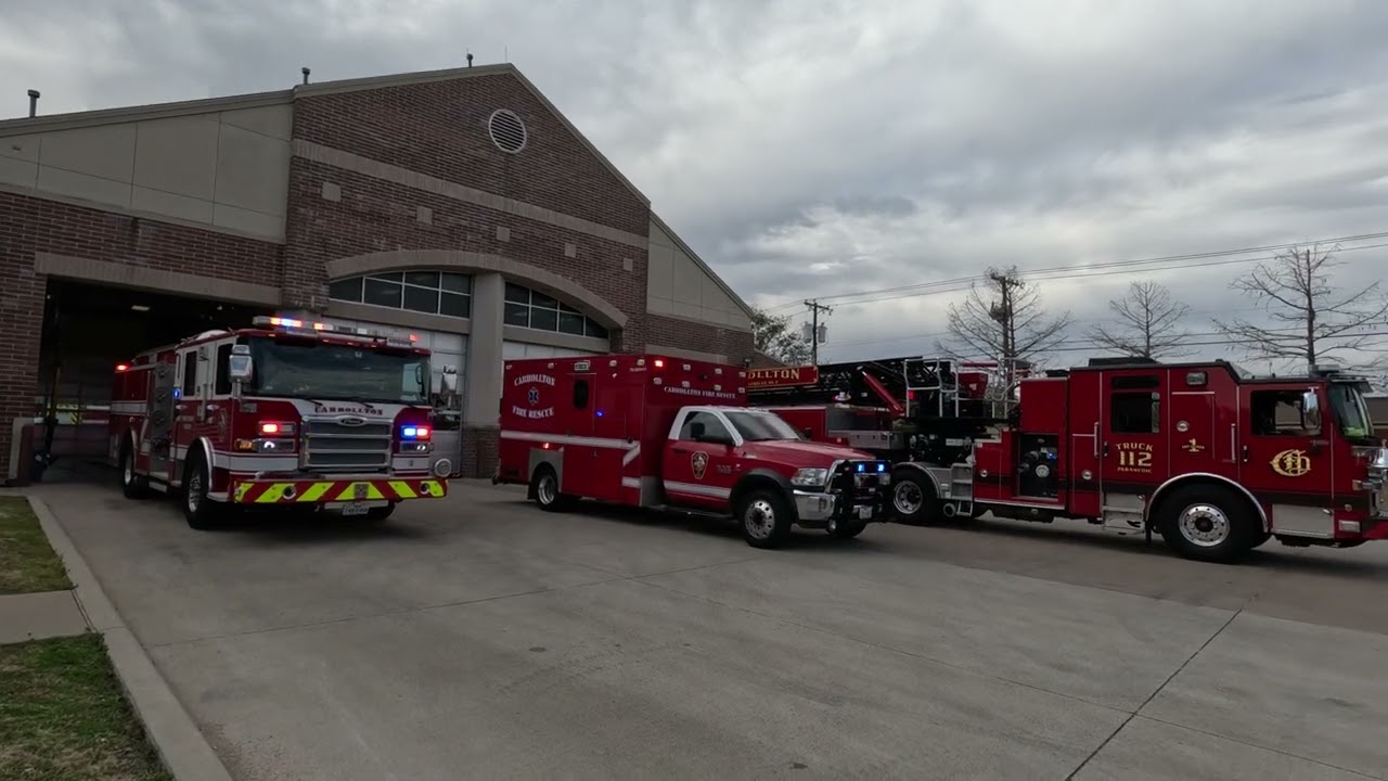 Carrollton Fire Rescue (ALS) Engine 112 & (ALS Reserve) Medic 112 responding to a sick person