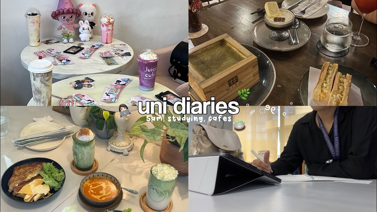 uni diaries: 5am productive days, study vlog, aesthetic cafes, changbin day