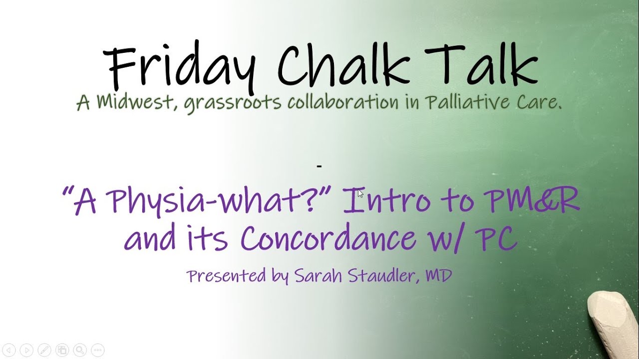 "A Physia-What?" Intro to PM&R and its Concordance w/ PC