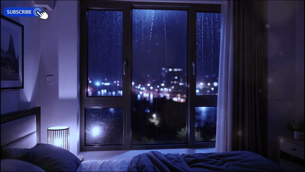 3 Hours Rain Ambience with Gentle Piano 🎹 Restful Night
