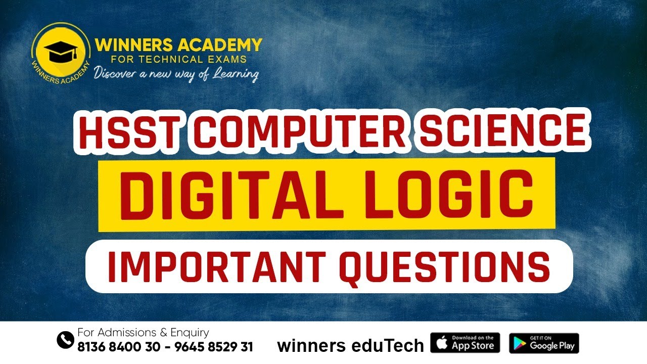 HSST COMPUTER SCIENCE | KERALA PSC | DIGITAL LOGIC | MCQ