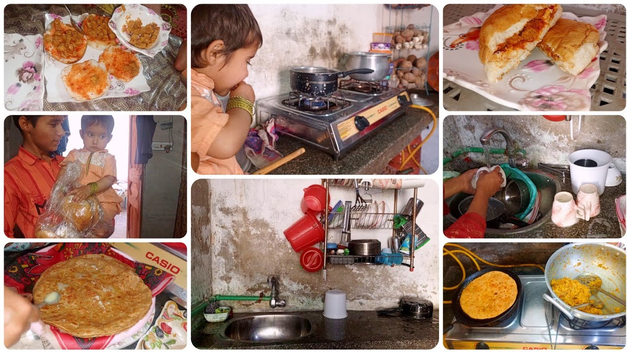 Village Morning Routine | Gobhi Ke Parathe+Chicken Burger | Morning Routine | Saima's Kitchen Corner