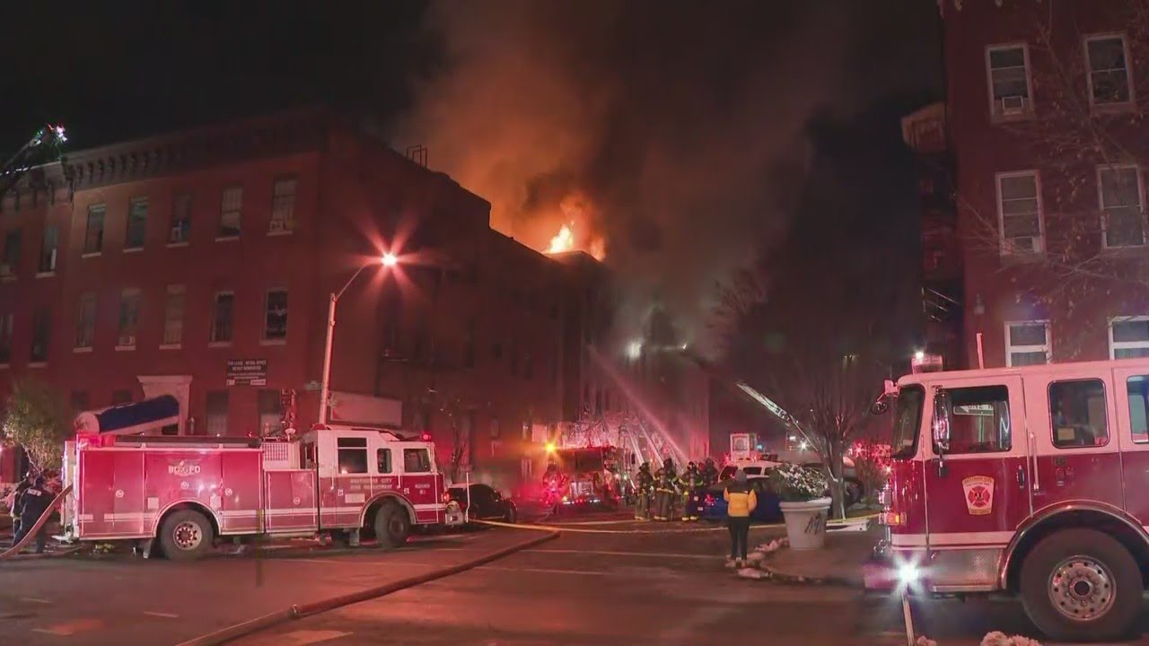 Baltimore Firefighters Battle 4-Alarm Fire