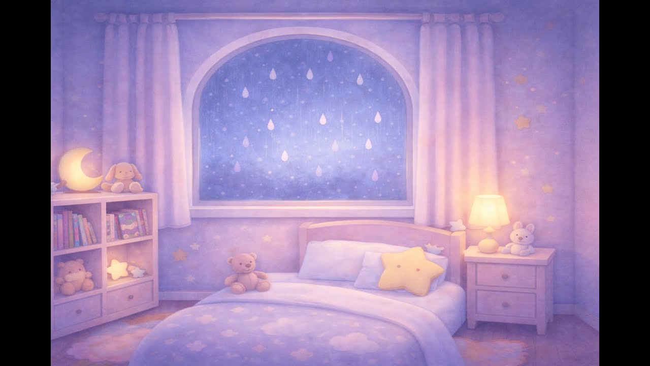 Cozy Bedroom Rain Sounds for Kids | Peaceful Bedtime Wind Down (3 Hours)
