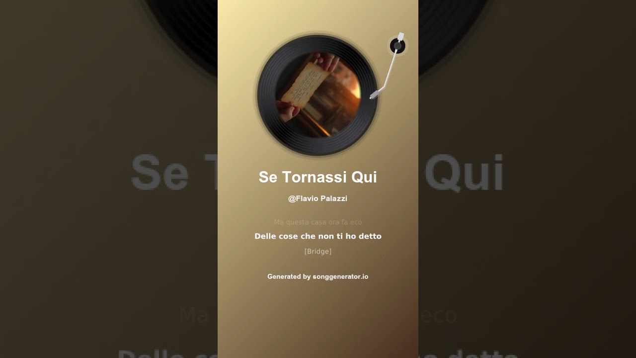 Se Tornassi Qui
