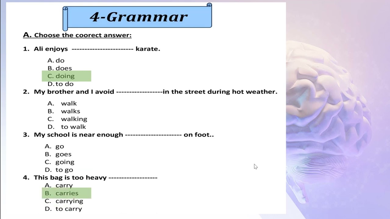 المراجعة النهائية -لغة انجليزية - ثامن - نهاية الفصل الثاني 2023-2024
