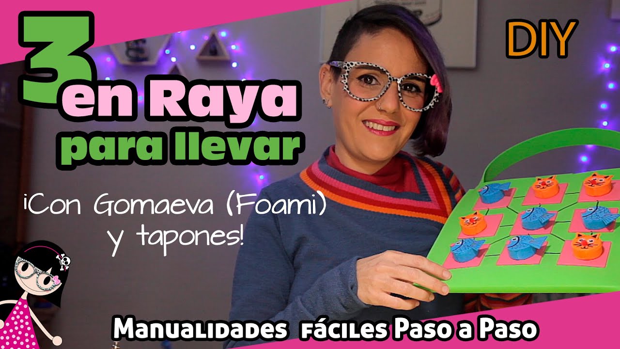 ◼como hacer un 3 EN RAYA casero ♥😊 | Manualidades fáciles ✂🧵 Tutorial paso a paso🎨