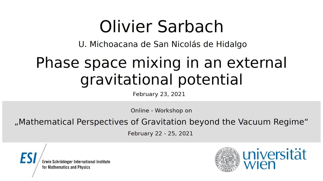 Olivier Sarbach - Phase space mixing in an external gravitational potential