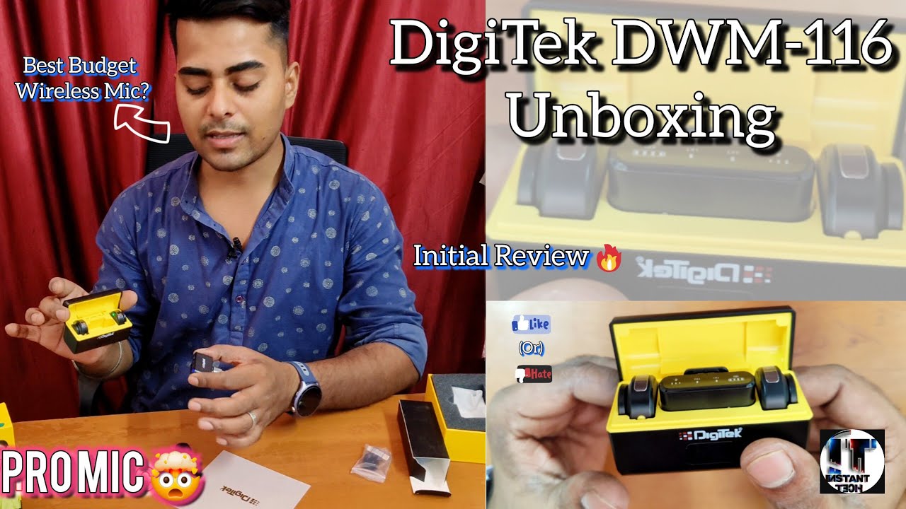 DigiTek DWM-116 Unboxing & Initial Review 🔥| Best Budget Wireless Mic for YouTube, Reels & Vlogging?
