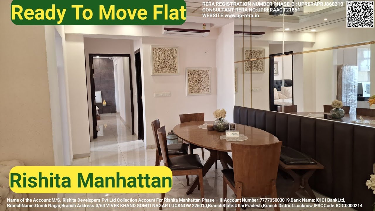 Rishita Manhattan,3 Bhk Servant,Ready to Move Flat,Lucknow, Call:9161395151,@EstaateTalk