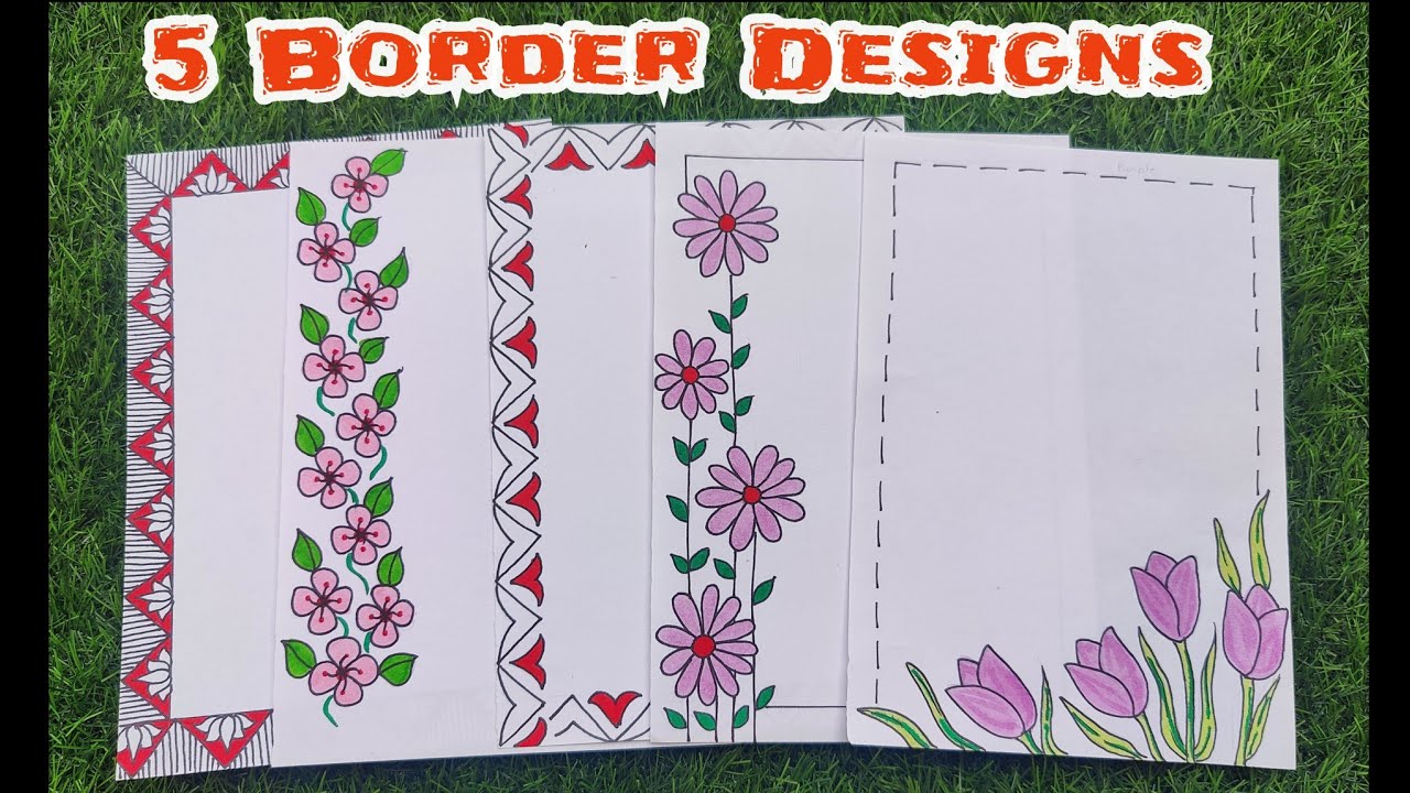 5 Border Design/Assignment work decoration #borderdesign #projectfiles #assignment