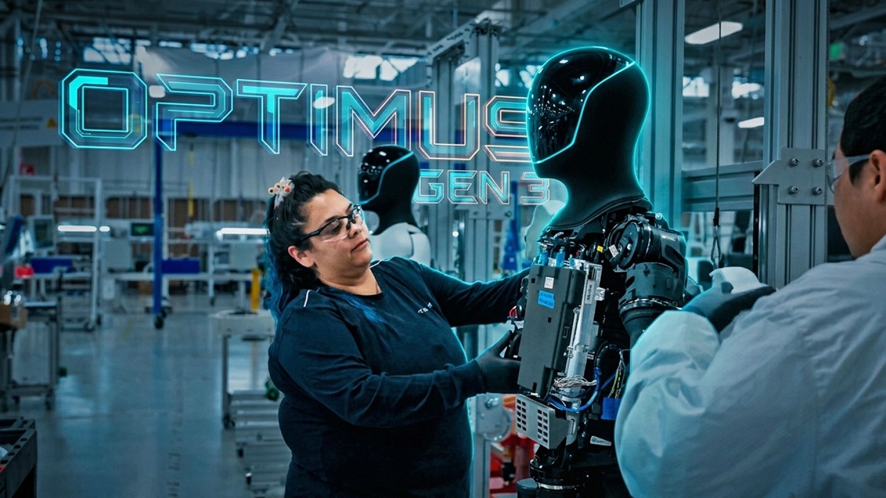Obejrzyj &mdash; właśnie rozpoczęła się masowa produkcja modelu Tesla Optimus Gen 3!