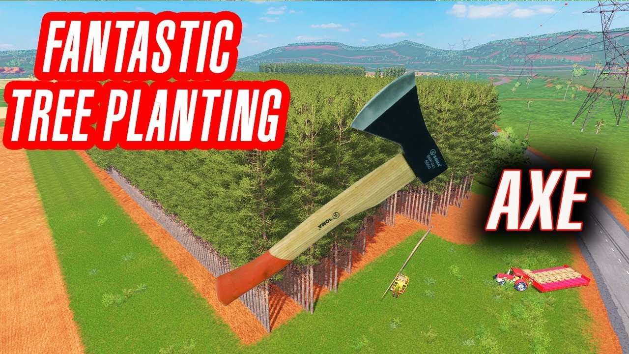 Farming Simulator 17: FANTASTIC TREE PLANTING vs  Wooden Chop Axe