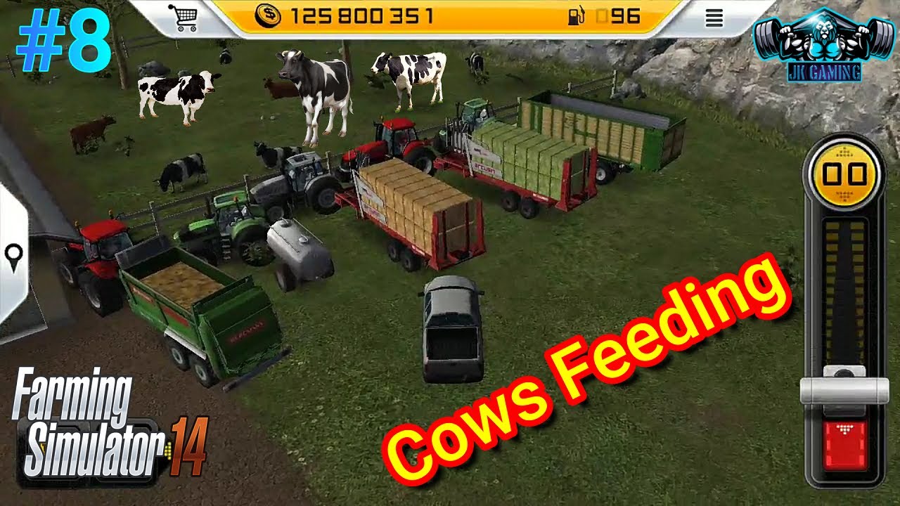 FS 14 | Cows Feeding | Farming Simulator 14 | Timelapse #8