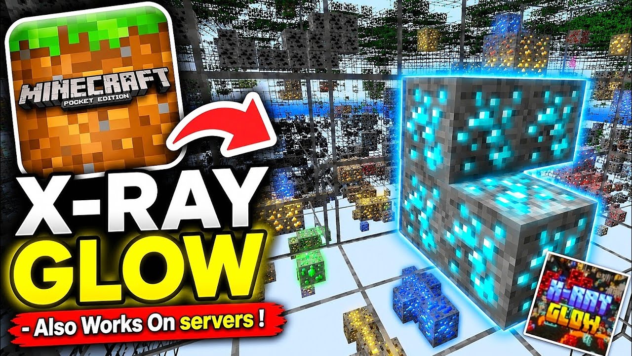 🔥Best X-RAY Pack for Minecraft PE 26.23 Works on Servers 🤯 ( X-Ray For Minecraft Pe ) Best' X-ray.