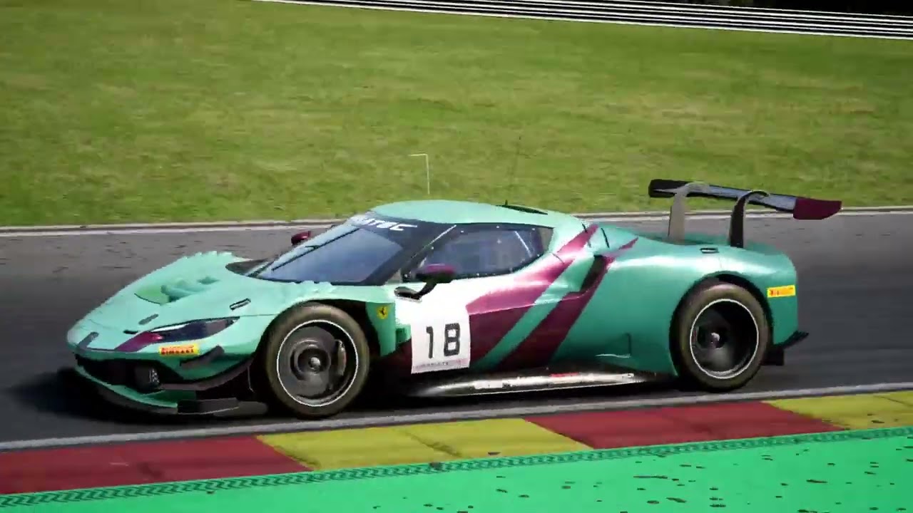 Asseto Corsa Competizione: Chasing P2 - RED 2023 Ferrari 296 GT3 @ Spa (last 3 laps)