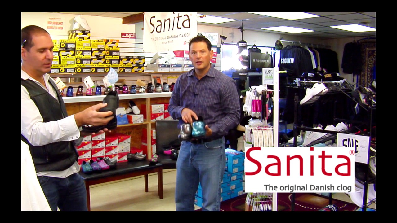 Dr. Uniforms with Tom, our Rep., from Sanita Clogs